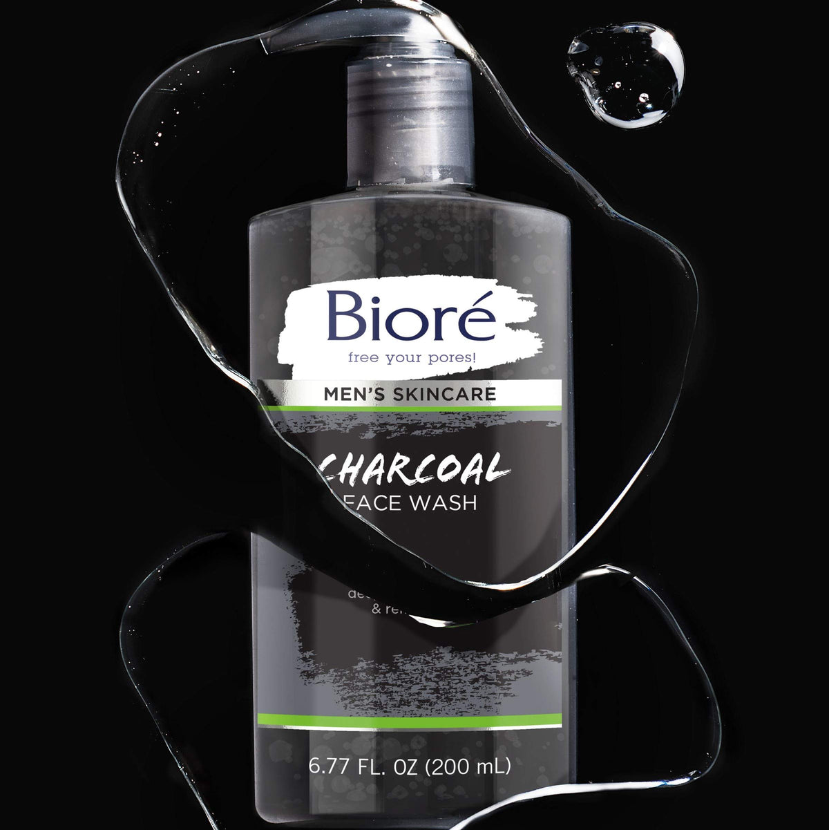 Bioré after-rinse skin detail showing smoother, less oily face