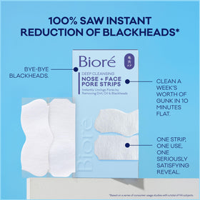 Bioré before-and-after area showing removed impurities and cleaner pores