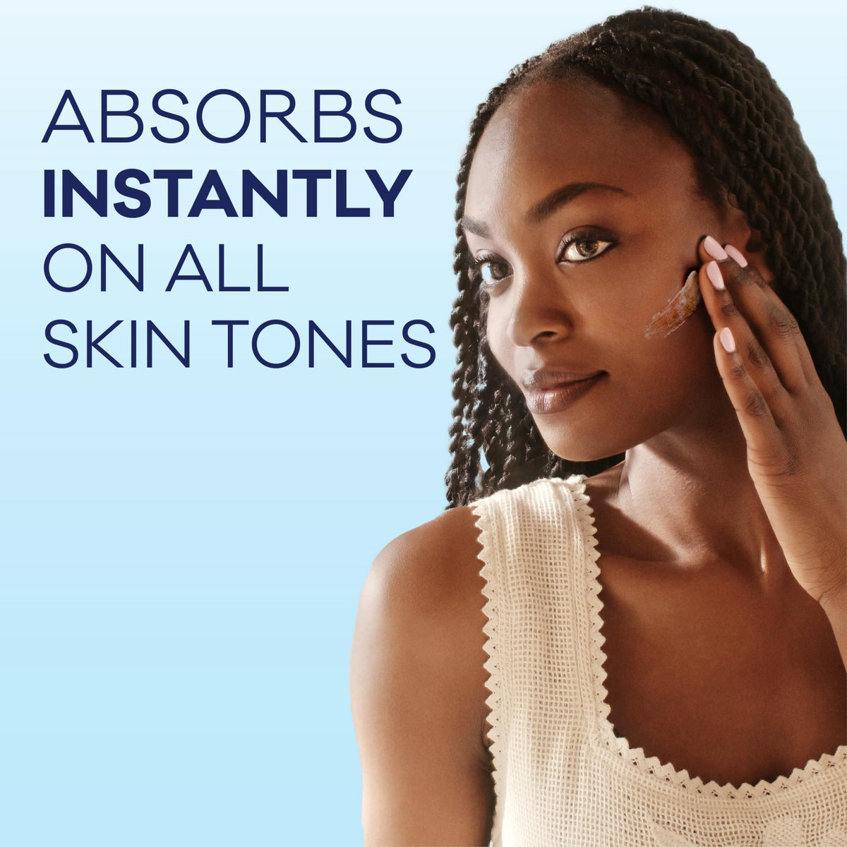 Biore applied under foundation to show primer smoothing effect