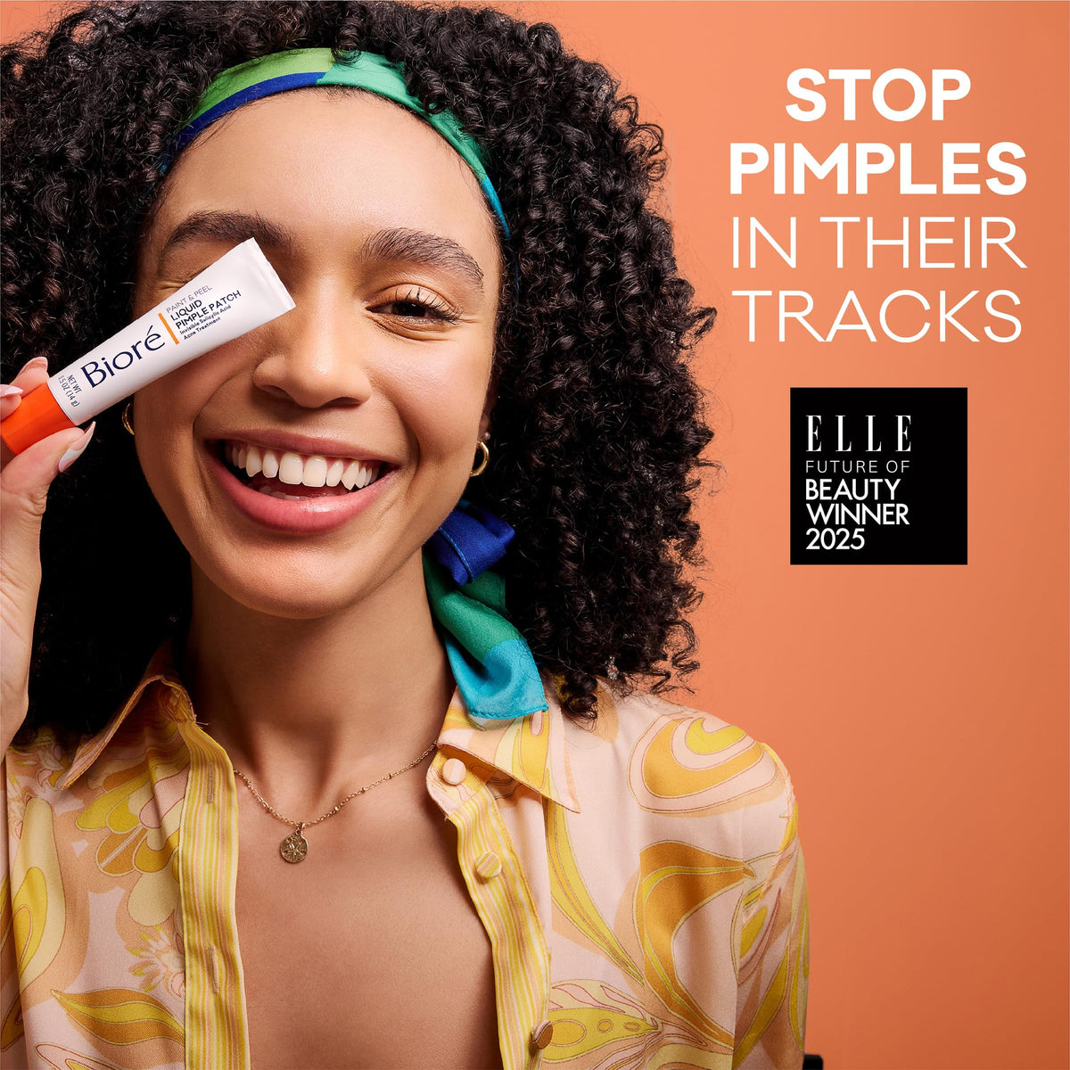 Bioré applicator tip close-up for precise, mess-free spot application