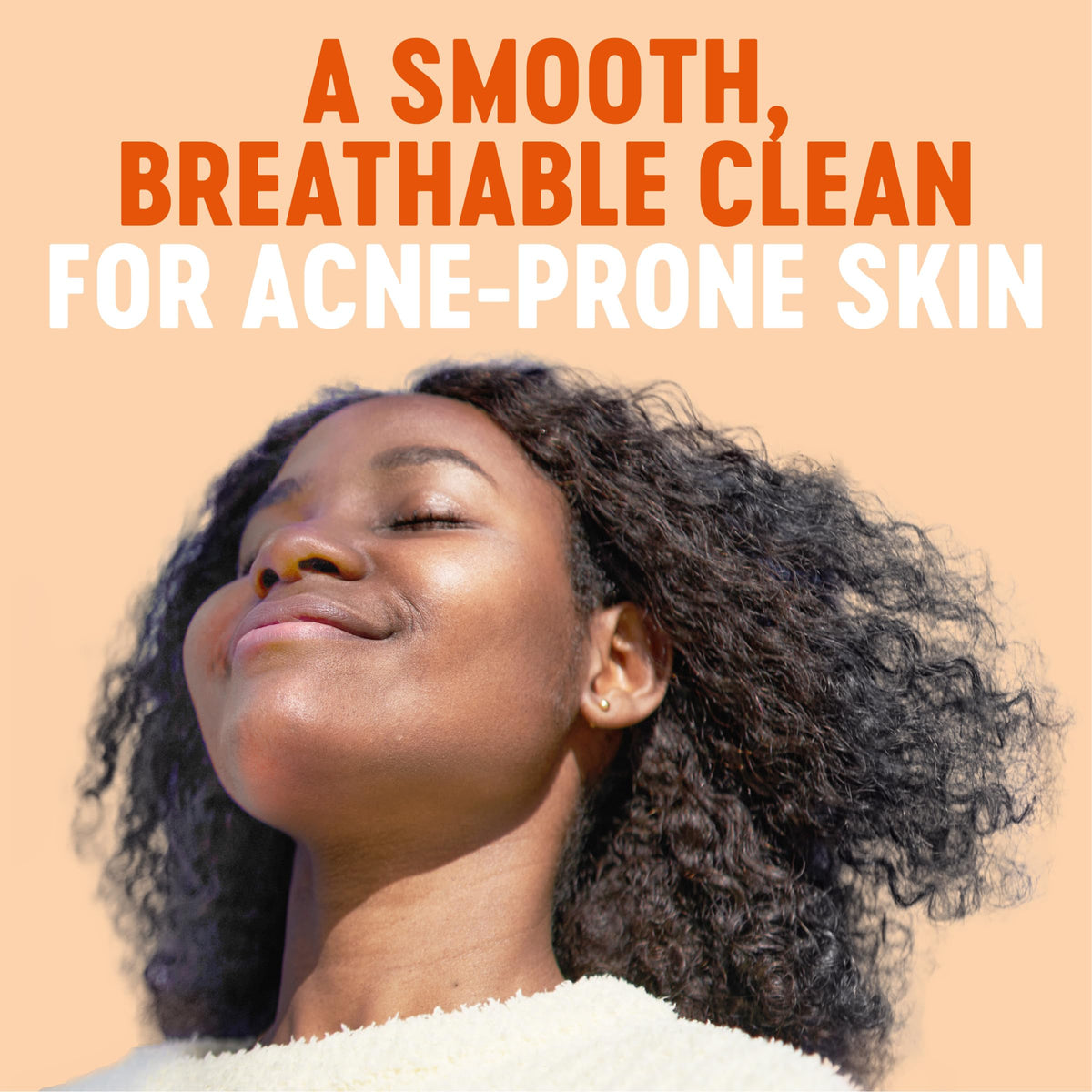 Biore face wash in hand demonstrating easy pump use and control benefit