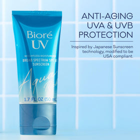 Biore label and ingredient list highlighting oxybenzone-free formula