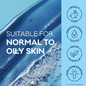 Bioré product label close-up noting salicylic acid and charcoal for pore care