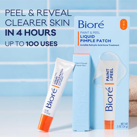 Bioré label close-up highlighting 1% salicylic acid treatment benefit