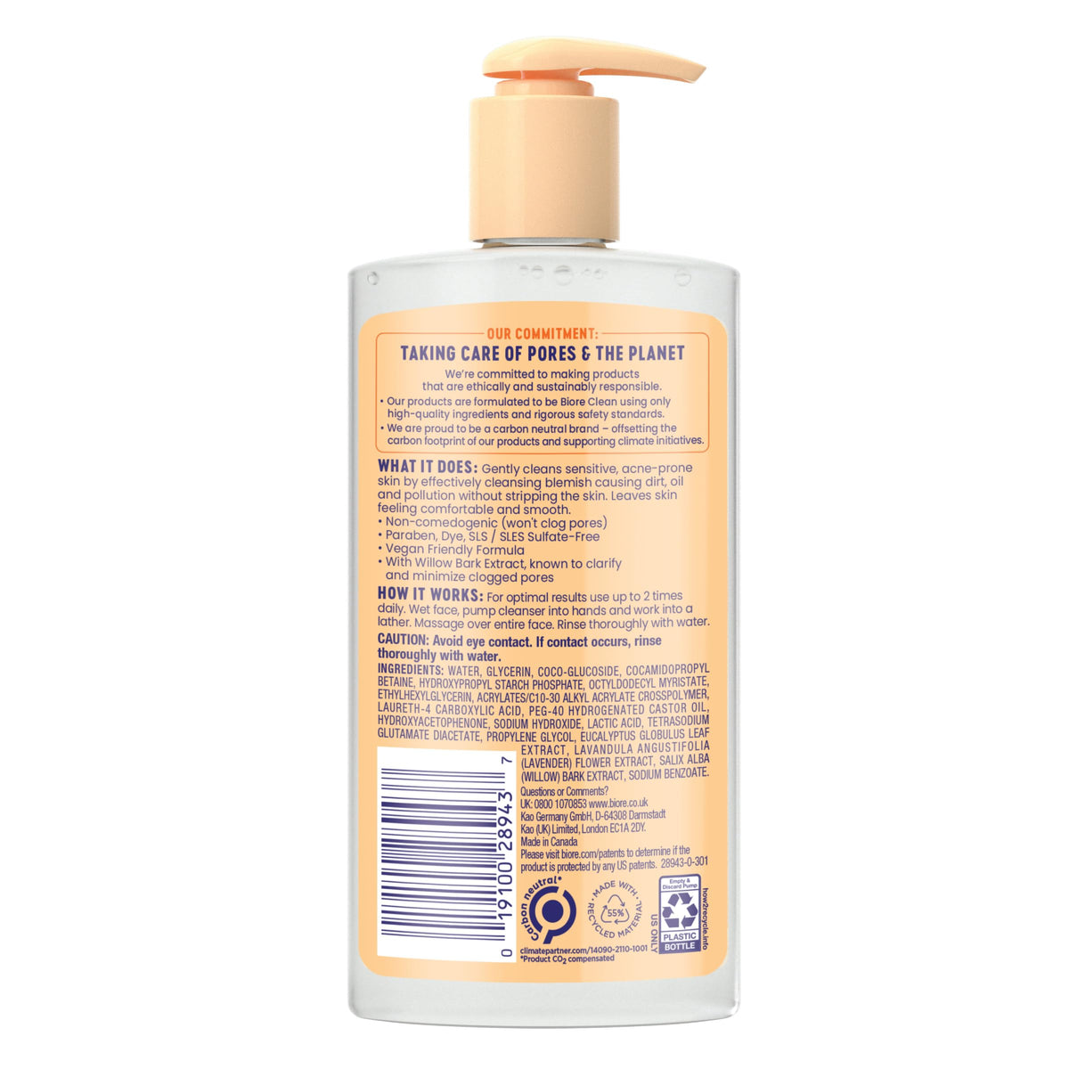 Biore cleanser placed in bathroom routine scene showing daily use benefit