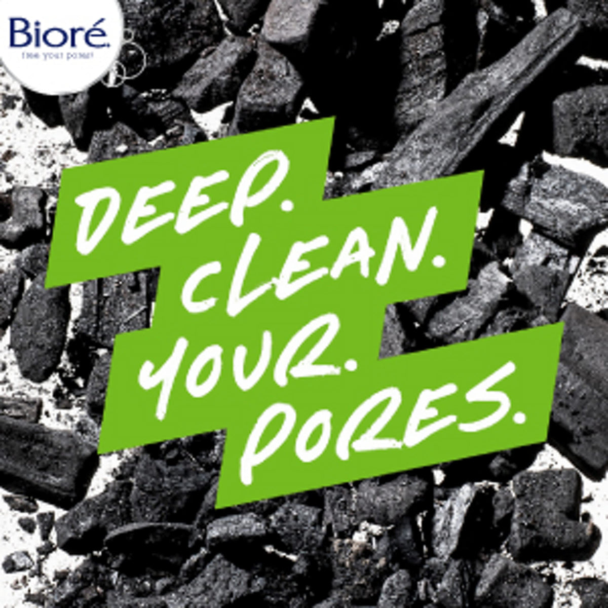 Bioré used by man washing face showing refreshed clean finish