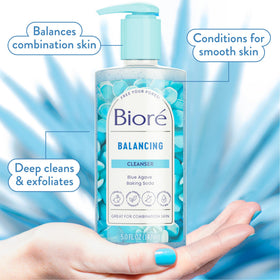 Bioré pump dispensing cleanser texture and smooth application