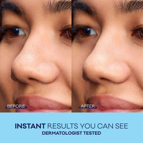 Bioré removed strip displaying extracted impurities for visible cleaning