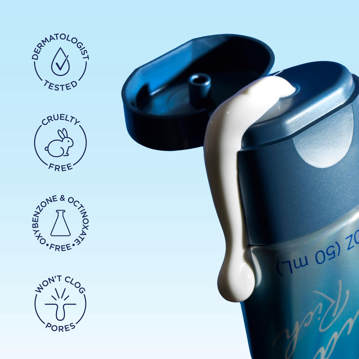 Biore tube beside credit card to show compact travel size