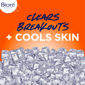 Bioré gel-to-foam texture close-up demonstrating gentle cleansing action