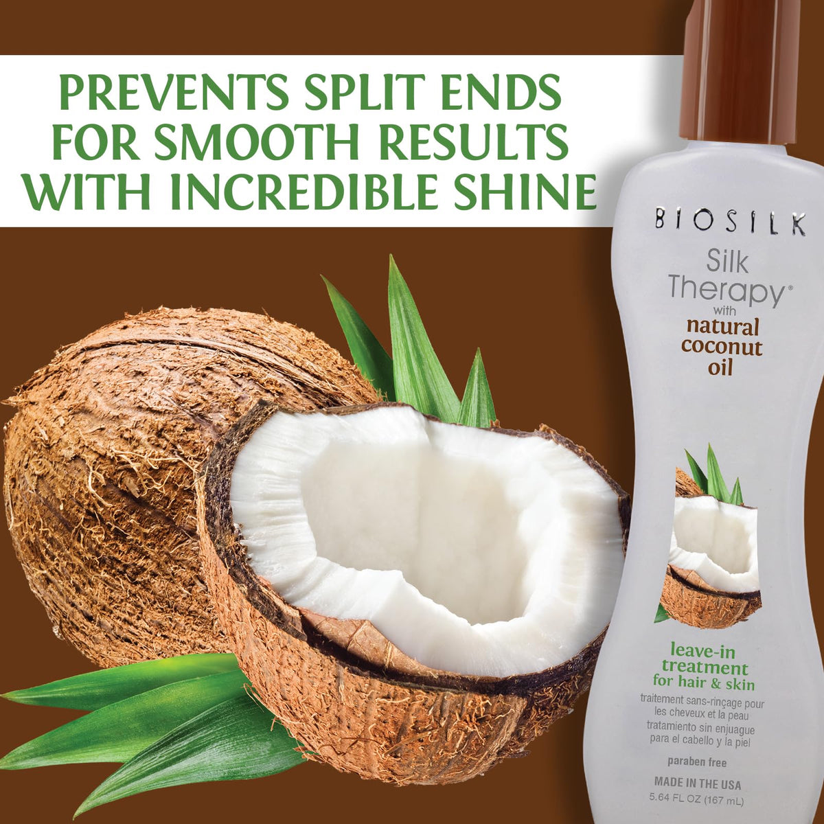 BioSilk being applied to damp hair for immediate manageability benefit