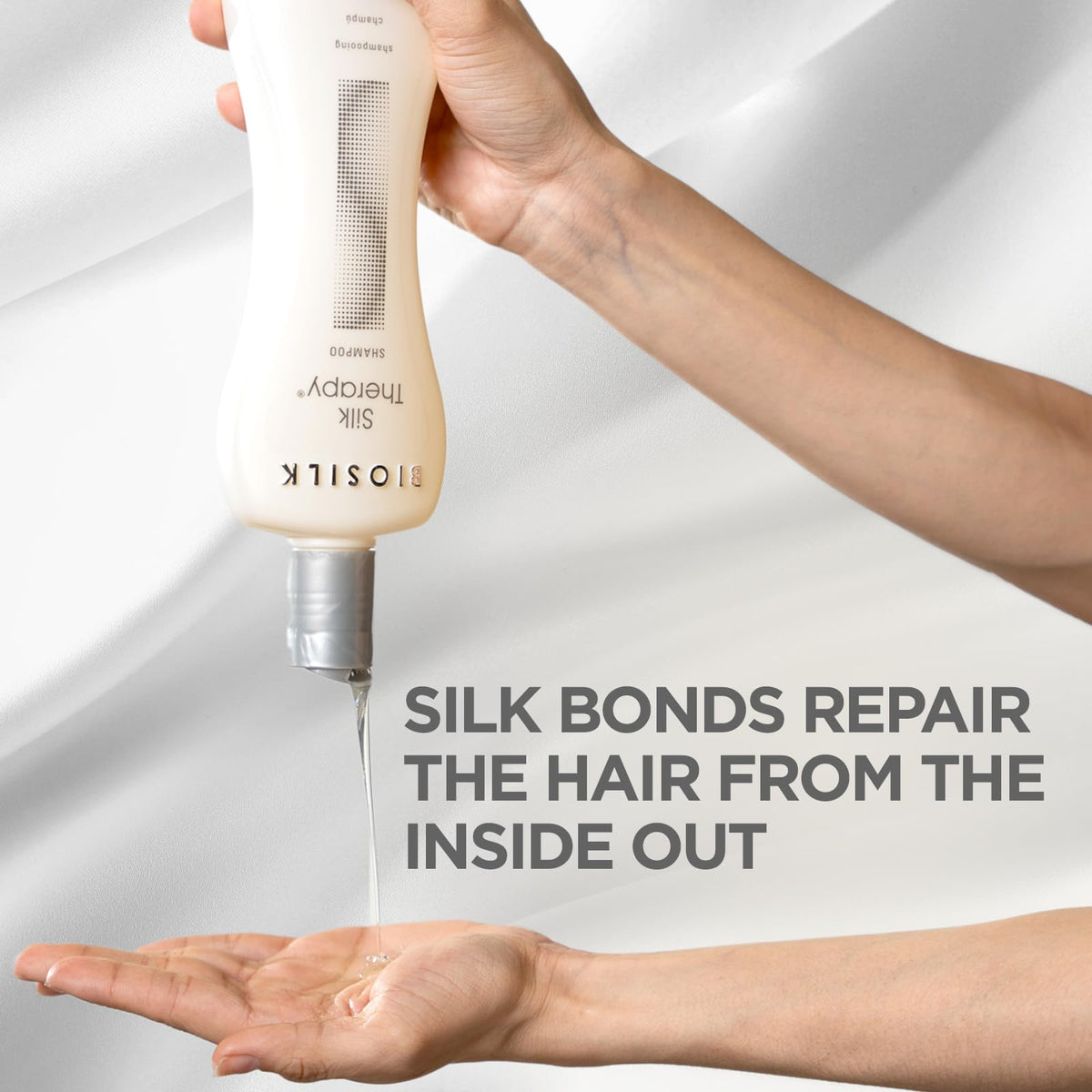 BioSilk label close-up highlighting ingredients and cruelty-free claim