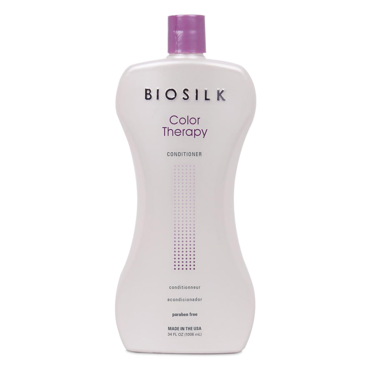 BioSilk front bottle view showing label and 34 oz size for color protection