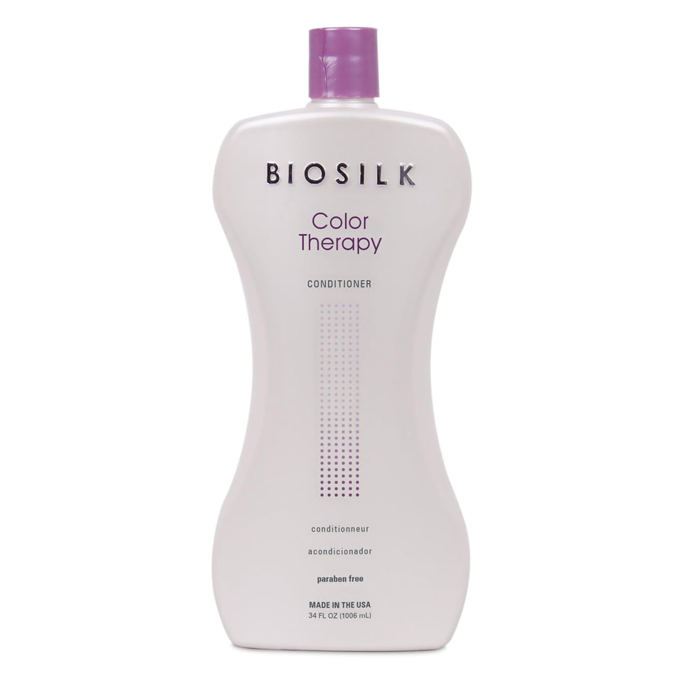 BioSilk front bottle view showing label and 34 oz size for color protection