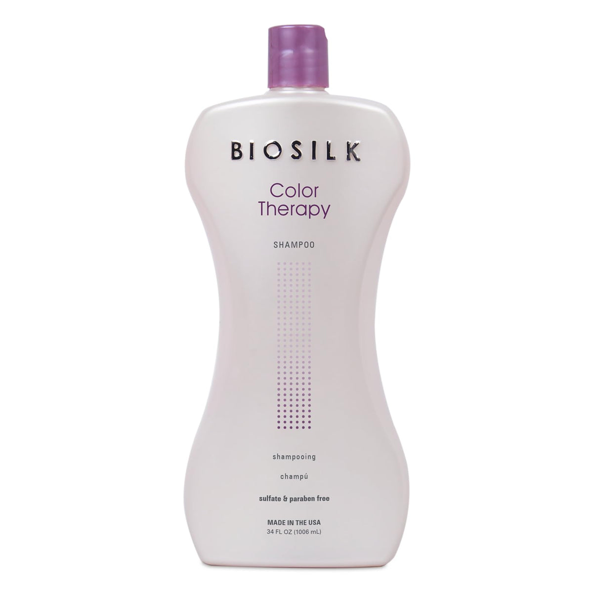 BioSilk front bottle shows label and color-safe benefits