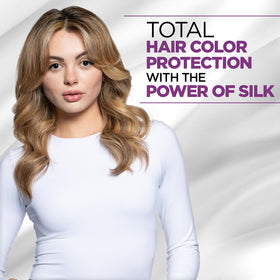 BioSilk label close-up highlights VibraRiche and ingredient list benefit