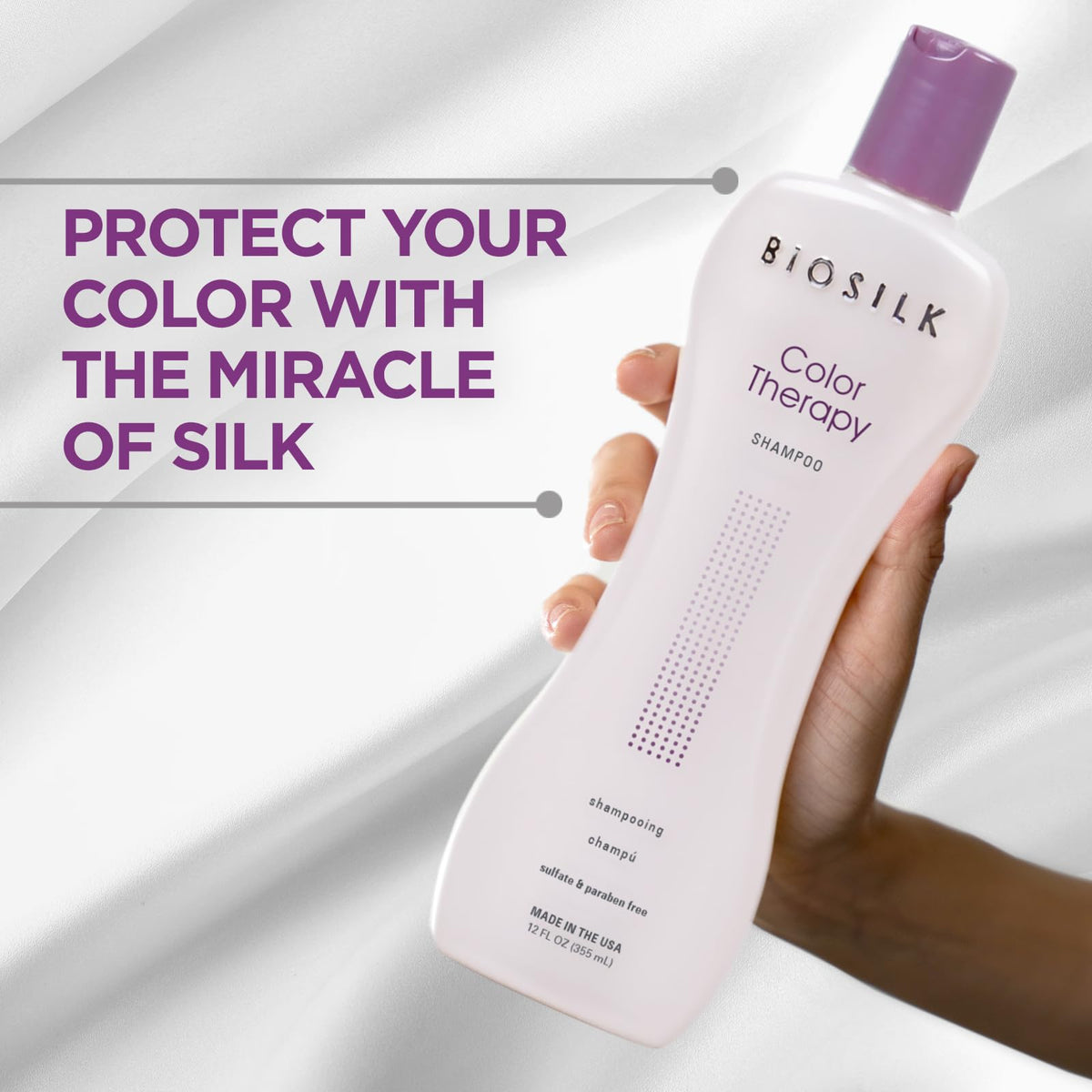 BioSilk creamy lather texture demonstrating gentle cleansing benefit