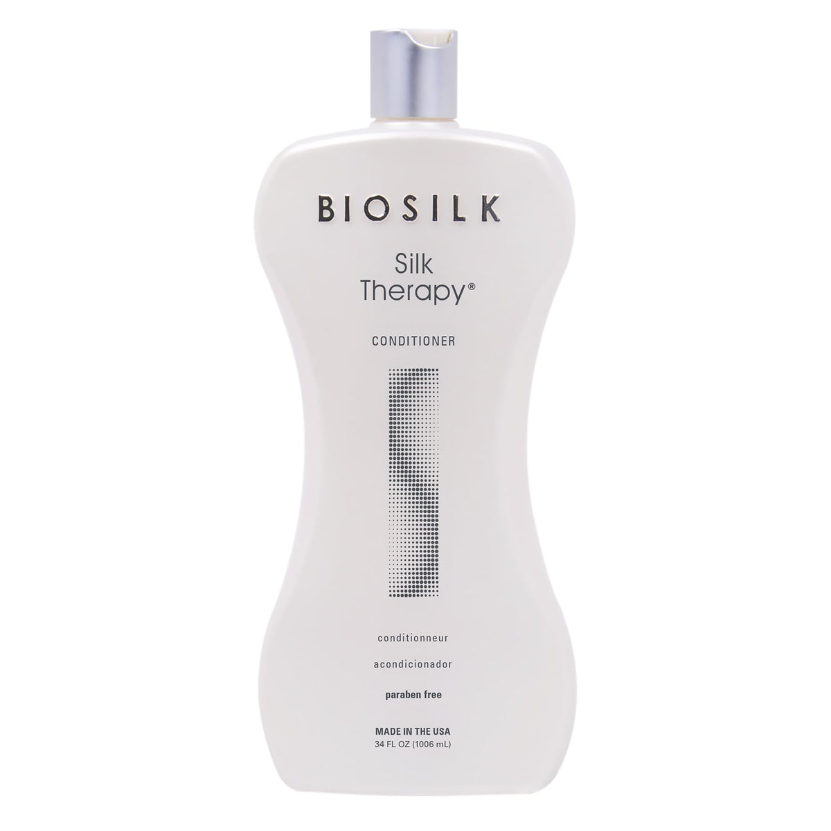 BioSilk front bottle showing brand and size for easy identification