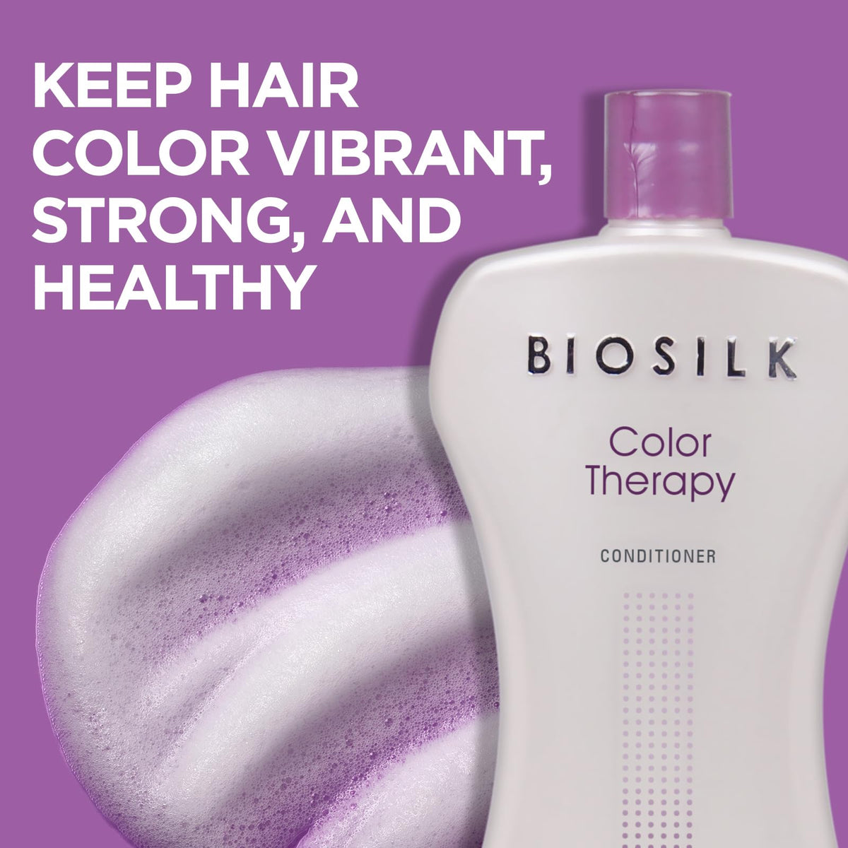 BioSilk label close-up highlighting ingredients and product benefits
