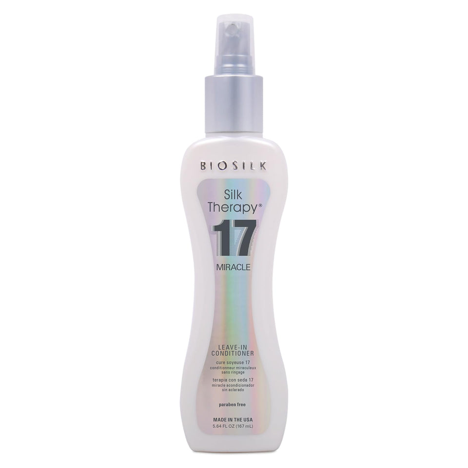 BioSilk front packaging showing Miracle 17 bottle and benefits