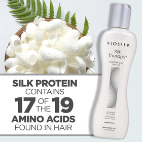 BioSilk styling in use with stylist applying gel for polished, defined results