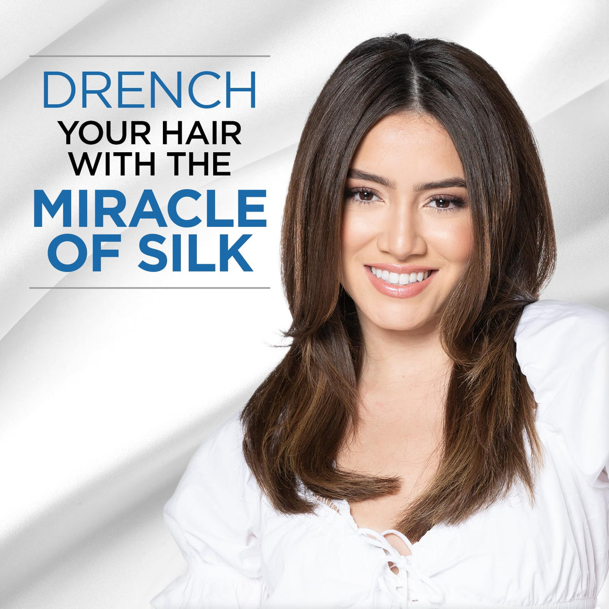 Close-up of BioSilk Hydrating Shampoo label, highlighting silk and quinoa ingredients