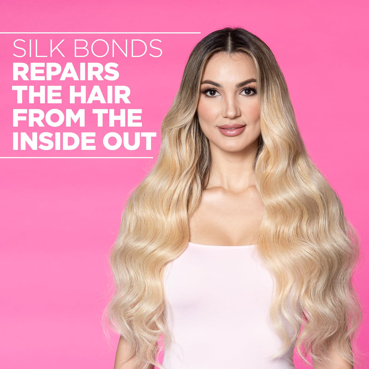 BioSilk in-hair usage demonstrating smoother mid-lengths and reduced frizz