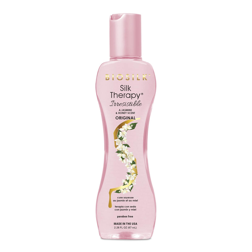 BioSilk front bottle view showing jasmine scent and lightweight benefit