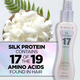 BioSilk product label highlighting silk protein and sulfate free claim