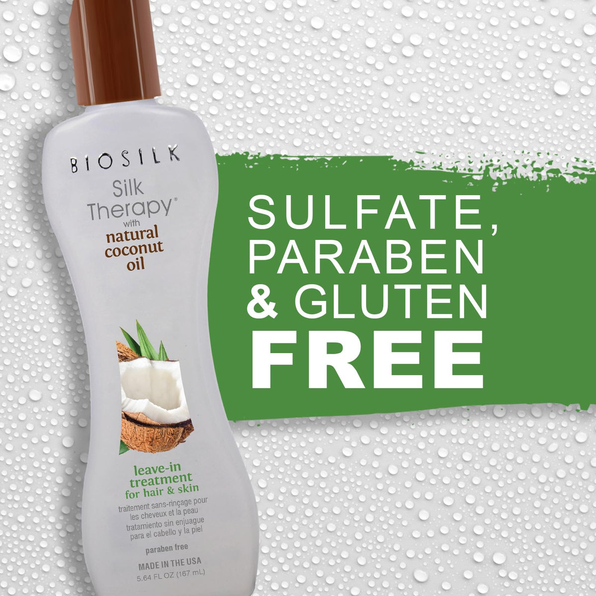BioSilk label and ingredients detail highlighting gentle formula benefit