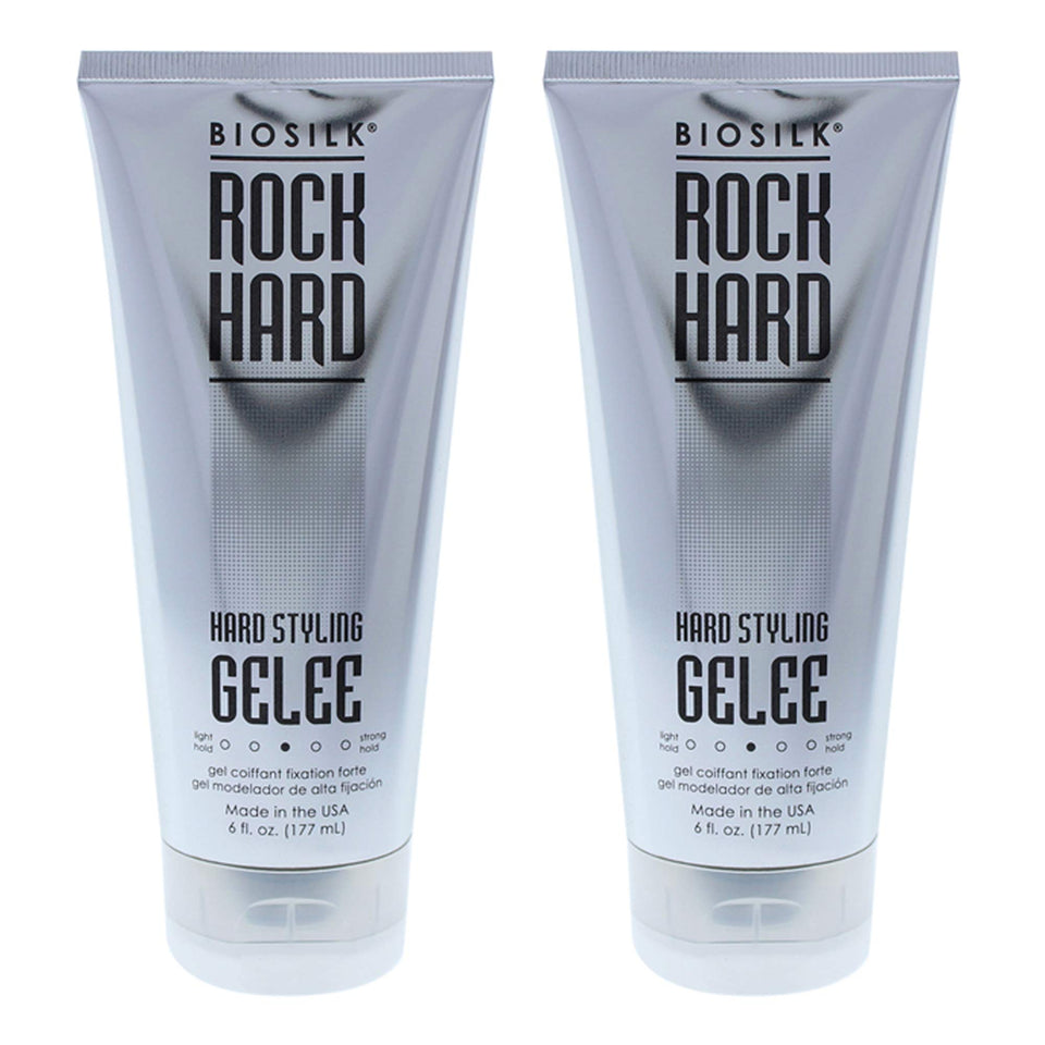 BioSilk Rock Hard Gel front packaging showing jar and product benefits