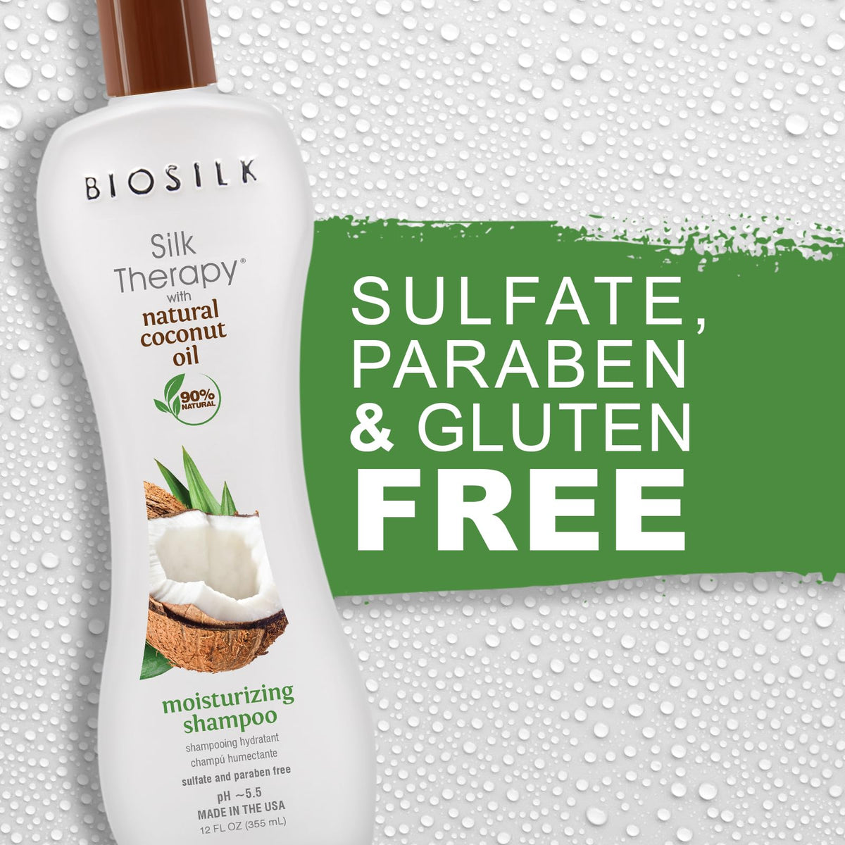 BioSilk shampoo paired with conditioner producing smooth, styled results