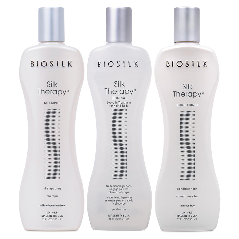 BioSilk front packaging showing the three-piece kit and clear brand benefits