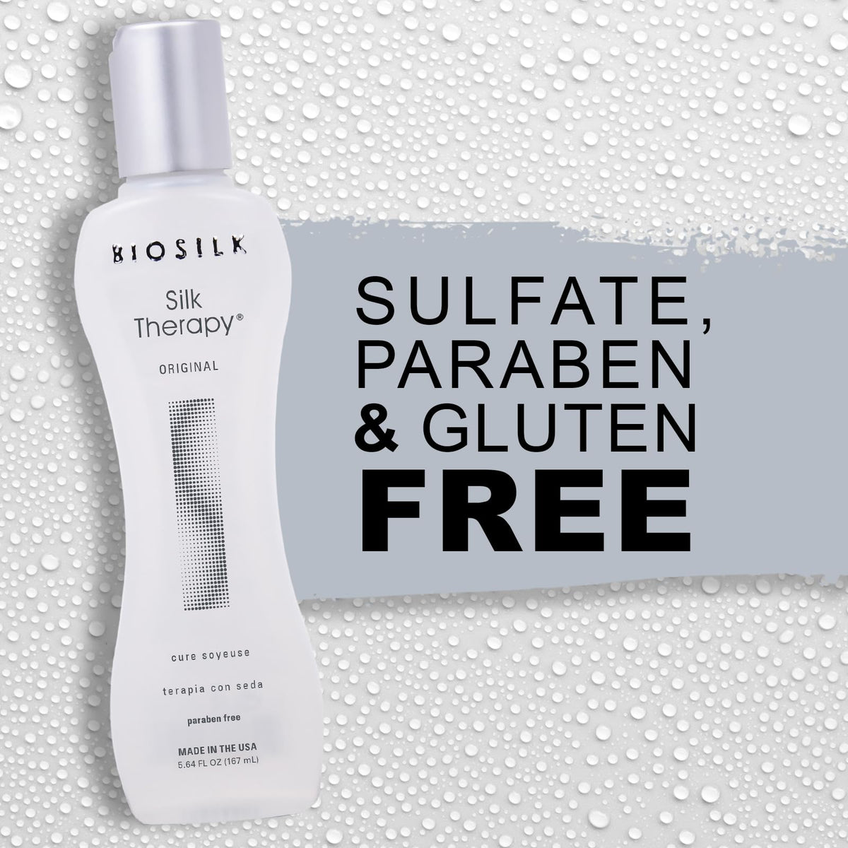 BioSilk on bathroom shelf lifestyle shot highlighting everyday styling convenience
