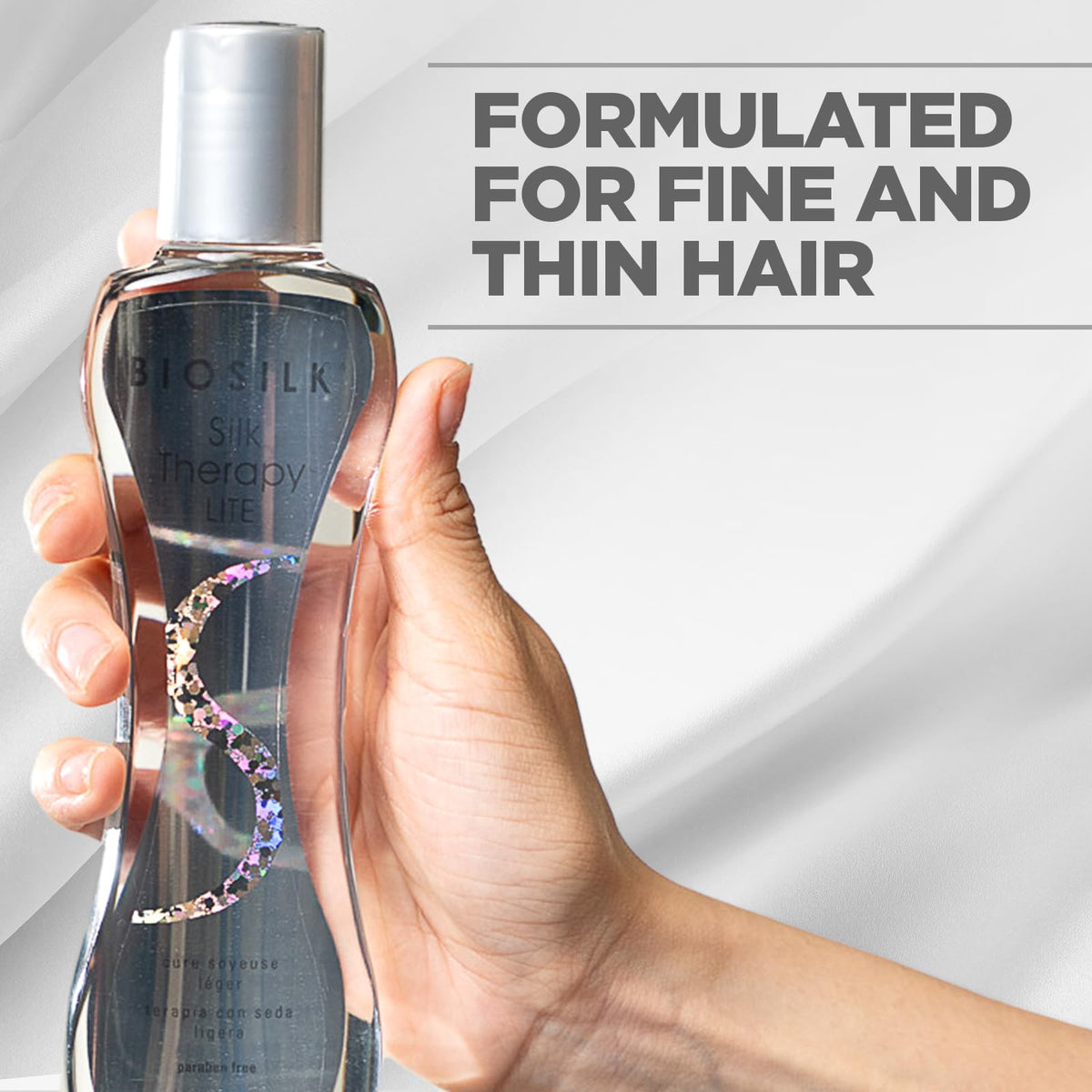 BioSilk applied along mid-lengths to ends adds manageability and shine