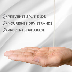 BioSilk serum texture droplet showing lightweight silk protein smoothing
