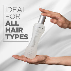 BioSilk pump and cap detail emphasizing easy dispensing and precise control