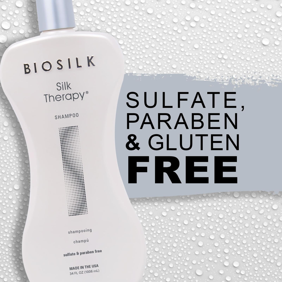 Shiny healthy hair after BioSilk wash demonstrating visible gloss