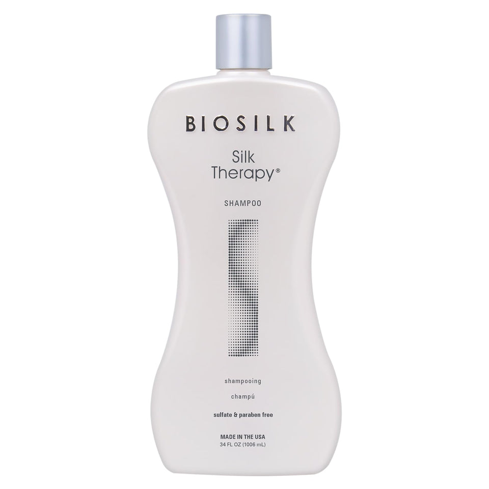 BioSilk front bottle showing full 34 oz label and benefits