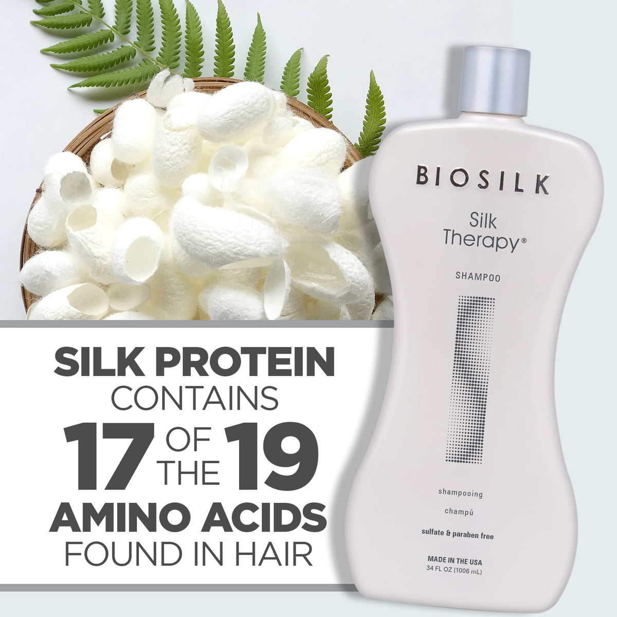 Hand holding BioSilk bottle for size comparison and convenience
