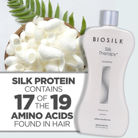 Hand holding BioSilk bottle for size comparison and convenience