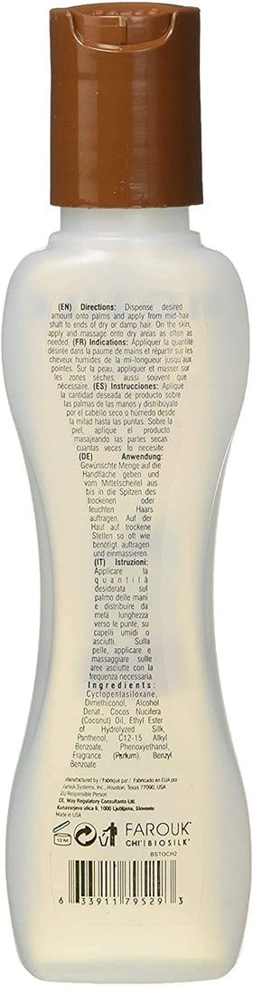 BioSilk texture close-up highlighting coconut oil sheen for smoothness