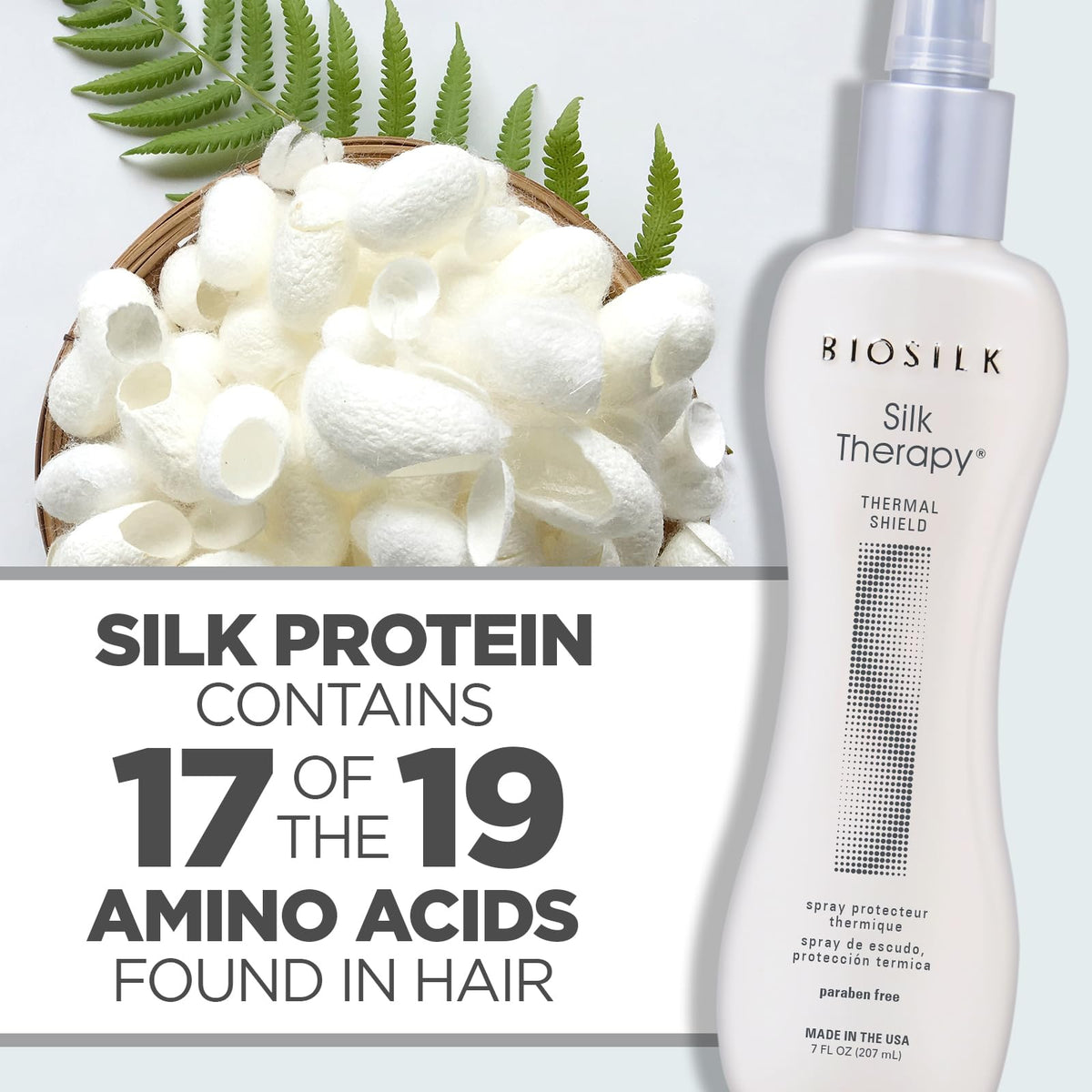 BioSilk finished hair shiny and smooth for enhanced gloss and styled hold