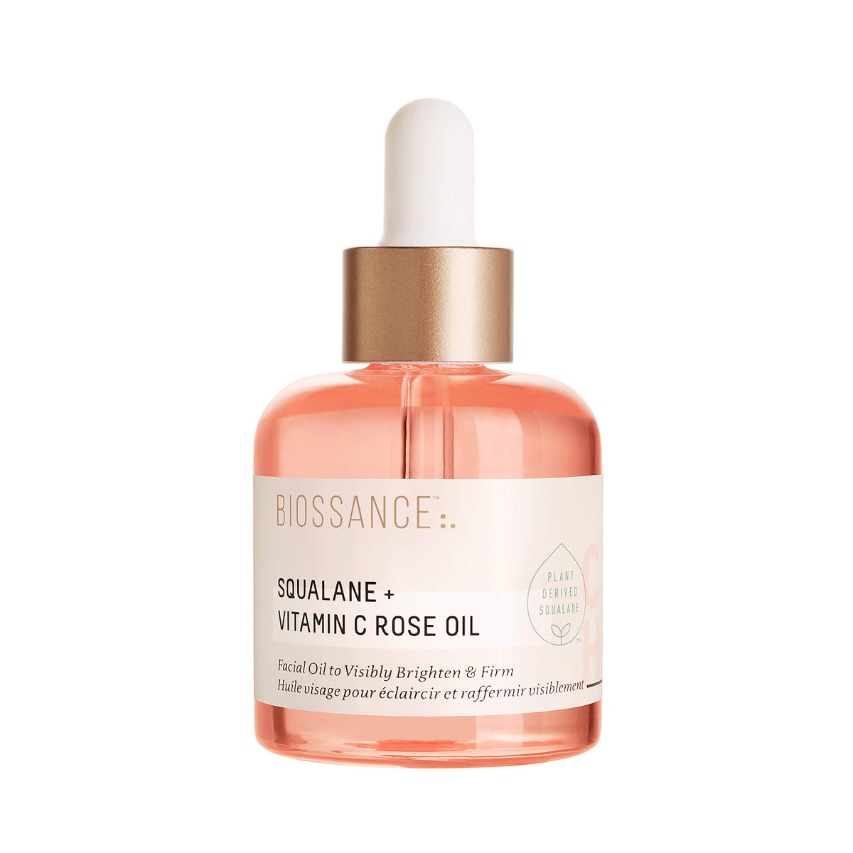 BIOSSANCE front bottle shot showing product and glow benefit