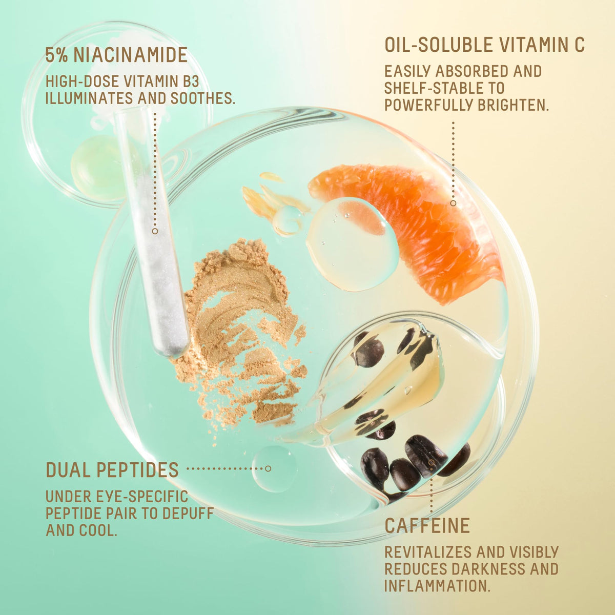 Biossance ingredient focus on niacinamide and vitamin C for brightening