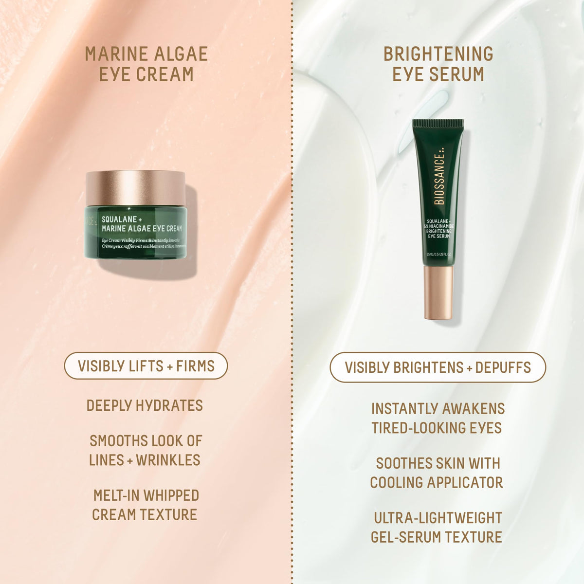 Biossance label detail showing ingredients for informed ingredient benefits