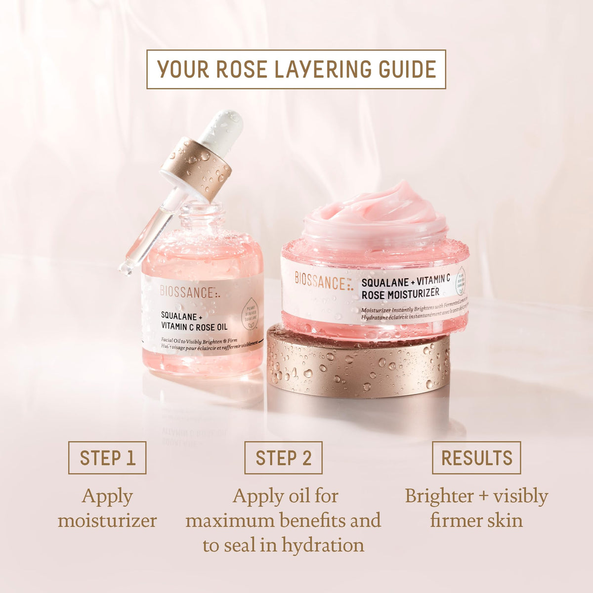BIOSSANCE moisturizer on bathroom counter in morning routine setting