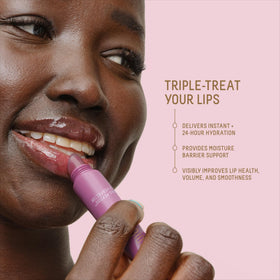 BIOSSANCE Berry swatch showing soft tint and color-enhancing effect