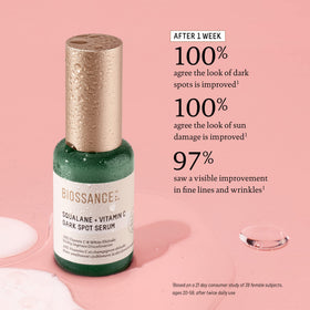 BIOSSANCE single droplet on skin demonstrating lightweight hydration