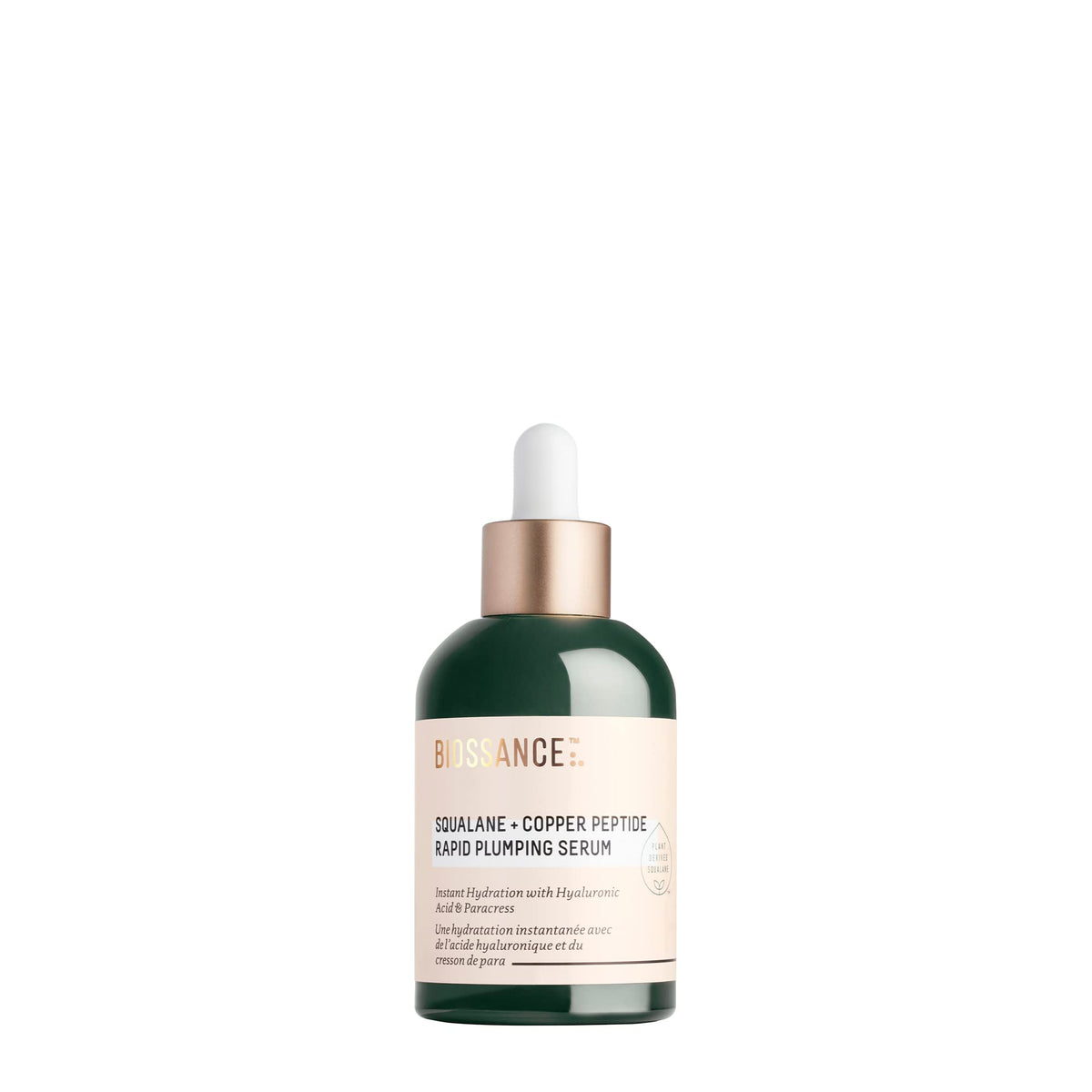 Biossance front label showing product name and net weight for clear identification